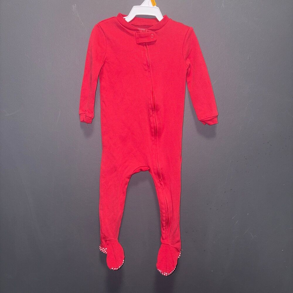 Pottery Barn Kids Infants 12-18M Red Footie Pajamas "My First Christmas"